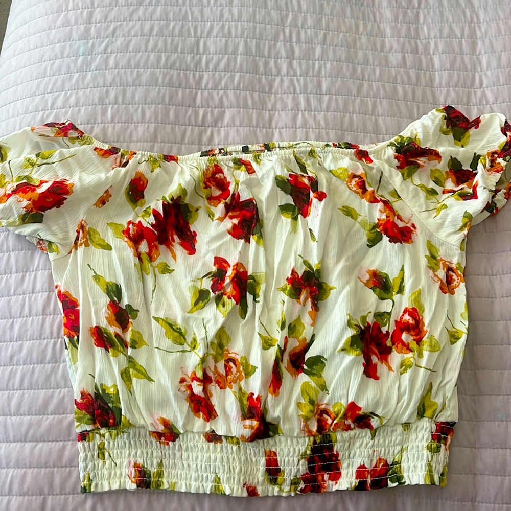 Off the shoulder crop top